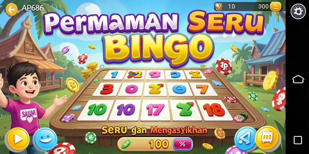Tampilan gameplay seru dari AP686 yang menunjukkan suasana Bingo.