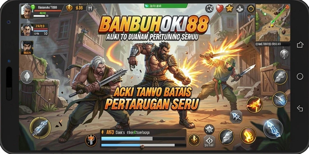Tampilan utama gameplay <strong>BANBUHOKI88</strong> yang epik dan mendebarkan.