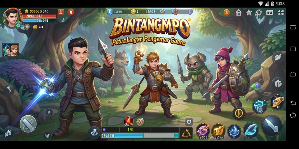 Tampilan gameplay RPG BINTANGMPO yang menarik dan interaktif.