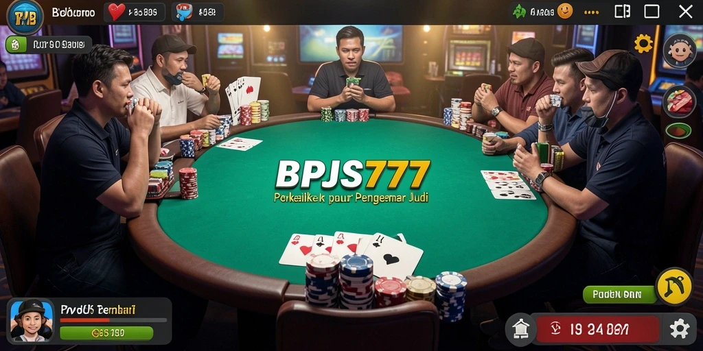 Screenshot gameplay Poker di BPJS777 menunjukkan aksi yang mendebarkan.