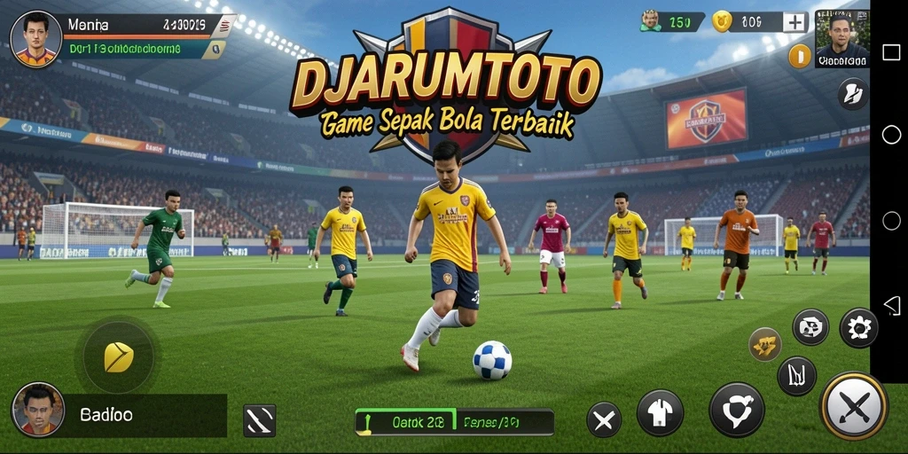 Screenshot gameplay DJARUMTOTO yang menunjukkan aksi seru di lapangan.