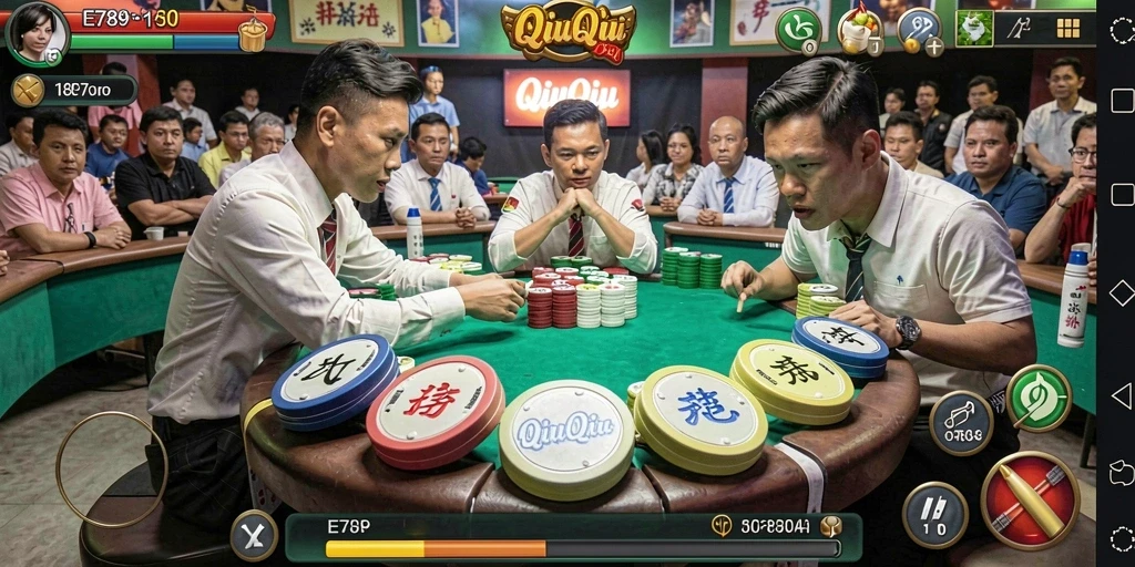 Screenshot menunjukkan aksi seru gameplay QiuQiu.