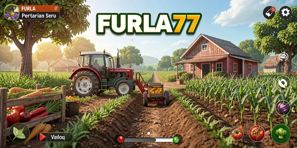 Gameplay seru di FURLA77 dengan ladang yang rimbun.