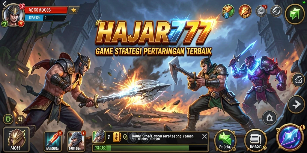 Tangkapan layar gameplay menarik dari HAJAR777 yang menunjukkan pertempuran strategis.