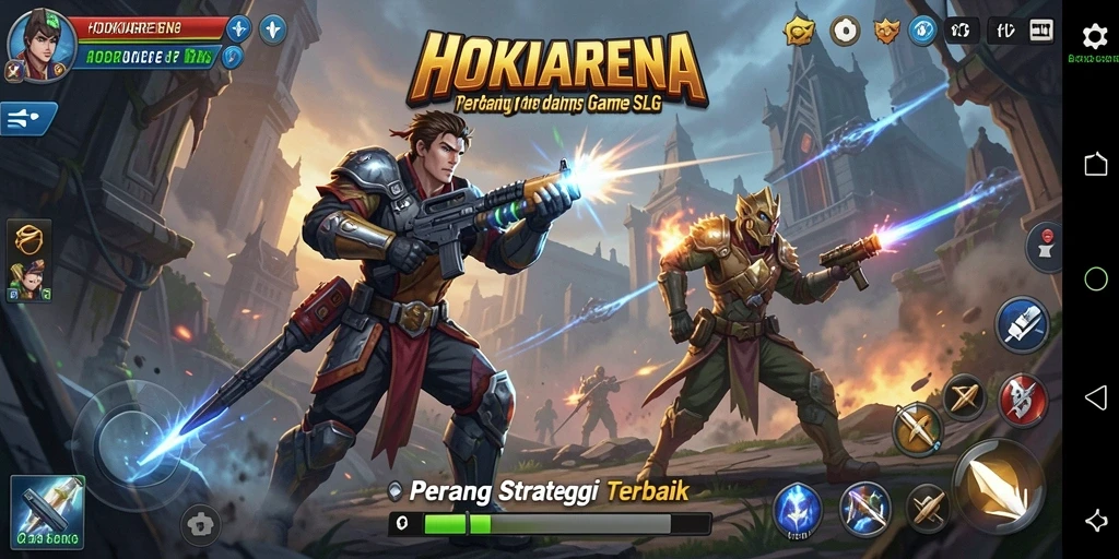 Tampilan dinamis pertempuran strategis dalam HOKIARENA.