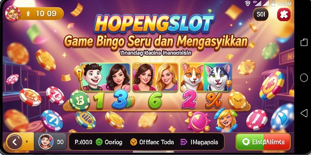 Tampilan menarik gameplay Bingo yang seru.