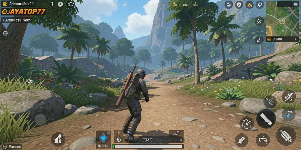 Tampilan gameplay JAYATOP77 dengan dunia terbuka yang menakjubkan.