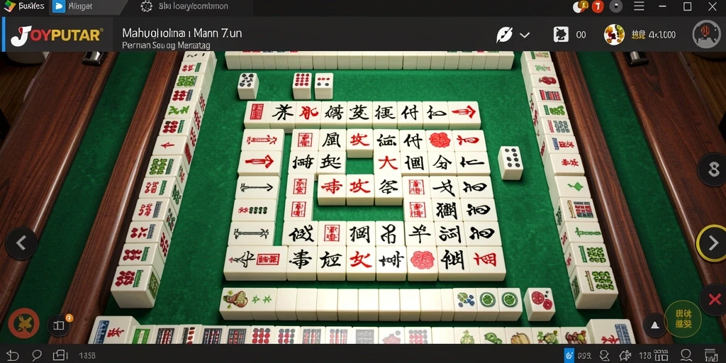 Screenshot gameplay JOYPUTAR menampilkan tantangan Mahjong yang menarik.