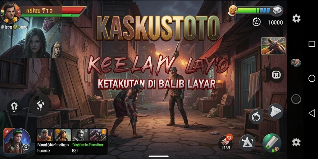 Screenshot gameplay KASKUSTOTO yang menunjukkan suasana horor menegangkan.