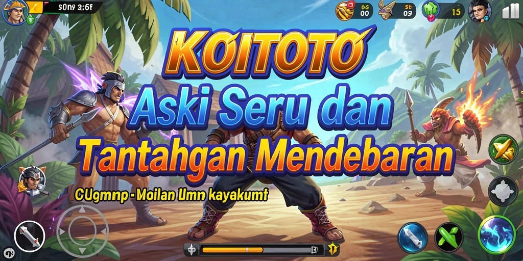 Tampilan gameplay seru dari KOITOTO yang penuh aksi.