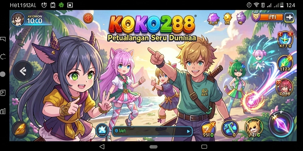 Tampilan menarik dari gameplay KOKO288 dengan karakter Anime.