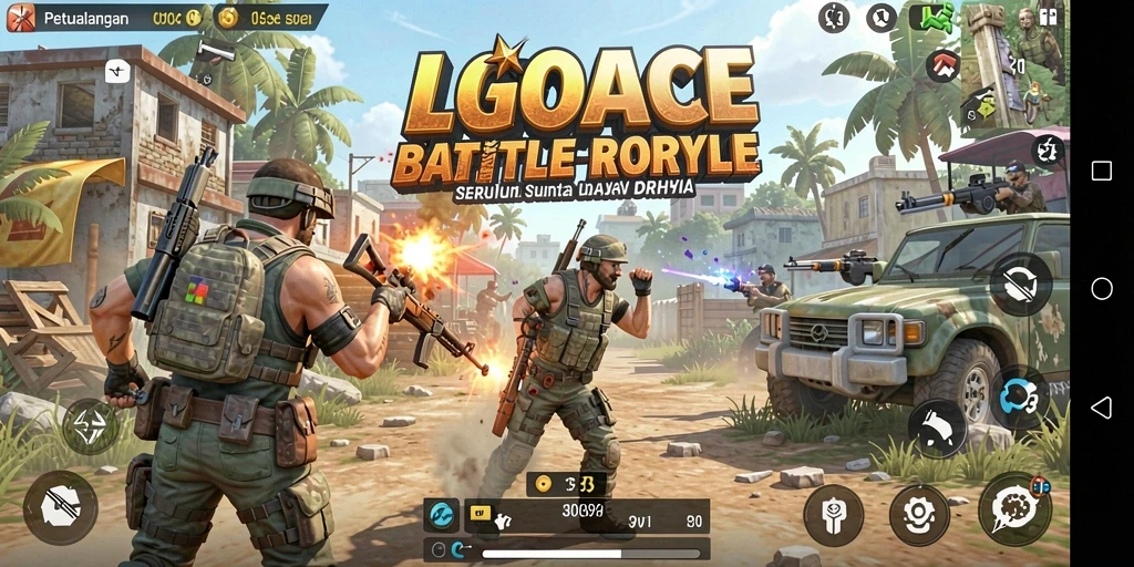 Gameplay seru dalam pertempuran Battle Royale di LGOACE.