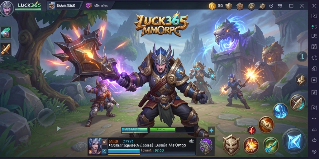 Gameplay seru LUCK365 dengan misi dan pertarungan mendebarkan.