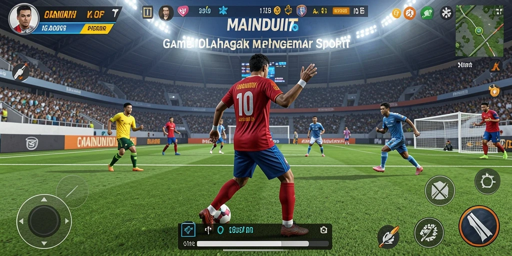 Tampilan gameplay seru di MAINDUIT dengan aksi olahraga yang mengasyikkan.