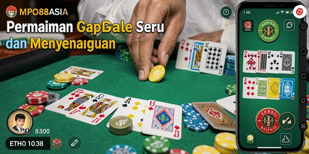 Tampilan gameplay Gaple yang menarik dan interaktif.