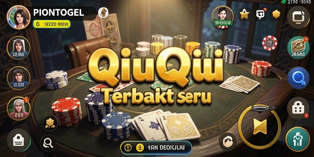 Tampilan utama PIONTOGEL menunjukkan gameplay QiuQiu yang mendebarkan.