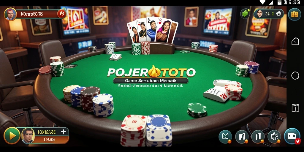 Gameplay seru di POJEROTOTO dengan pemain poker yang kompetitif.