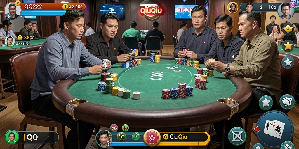Tampilan gameplay QiuQiu yang menegangkan dan mengasyikkan.