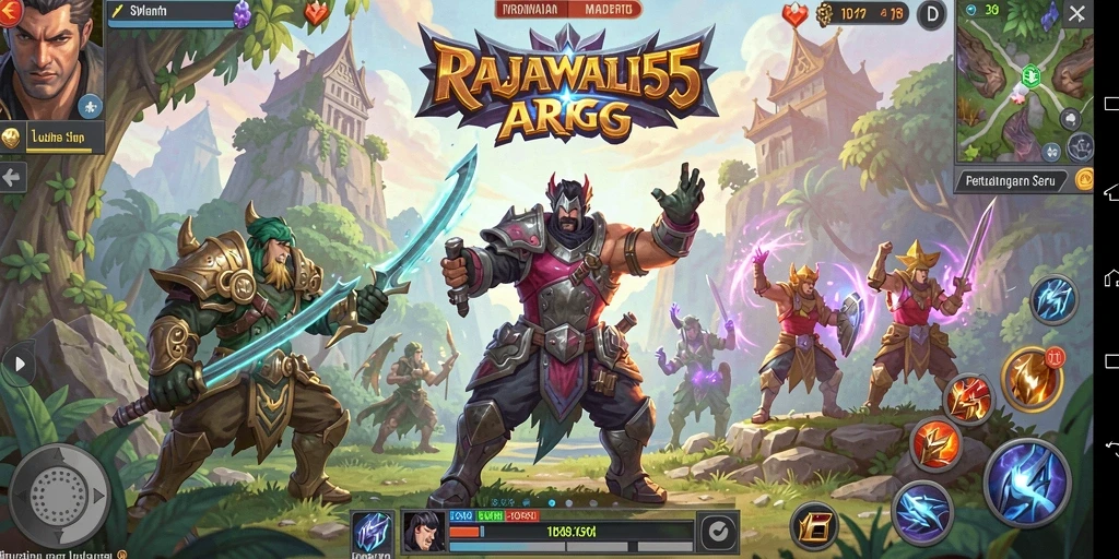 Tampilan gameplay ARPG yang mendebarkan dalam RAJAWALI55.