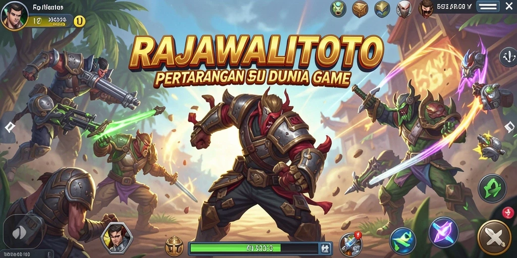 Tangkapan layar menunjukkan aksi pertarungan intens di RAJAWALITOTO.