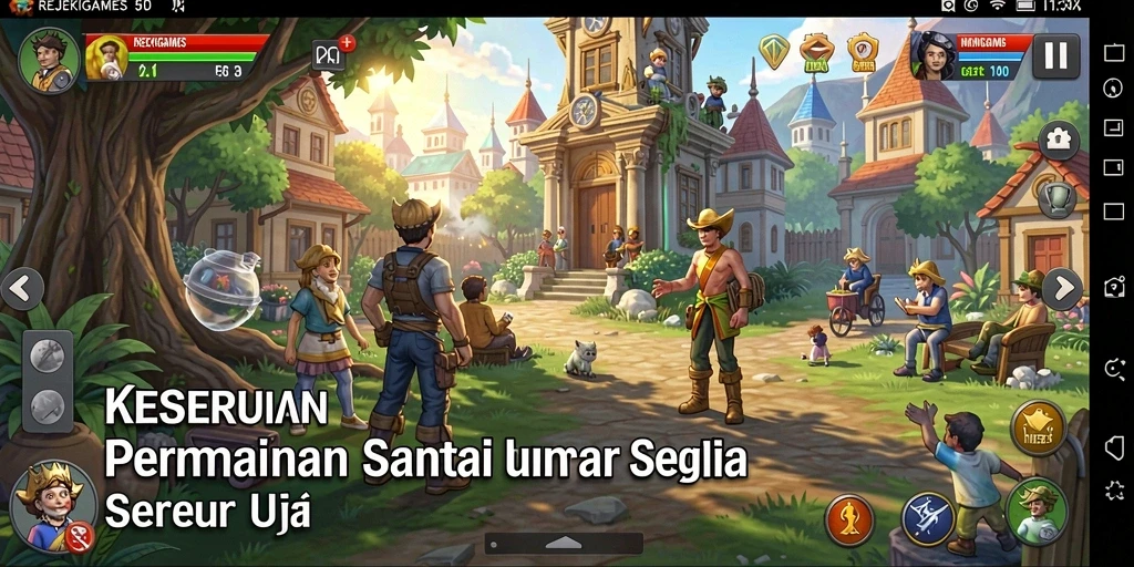 Screenshot utama REJEKIGAMES menampilkan gameplay yang mengasyikkan.