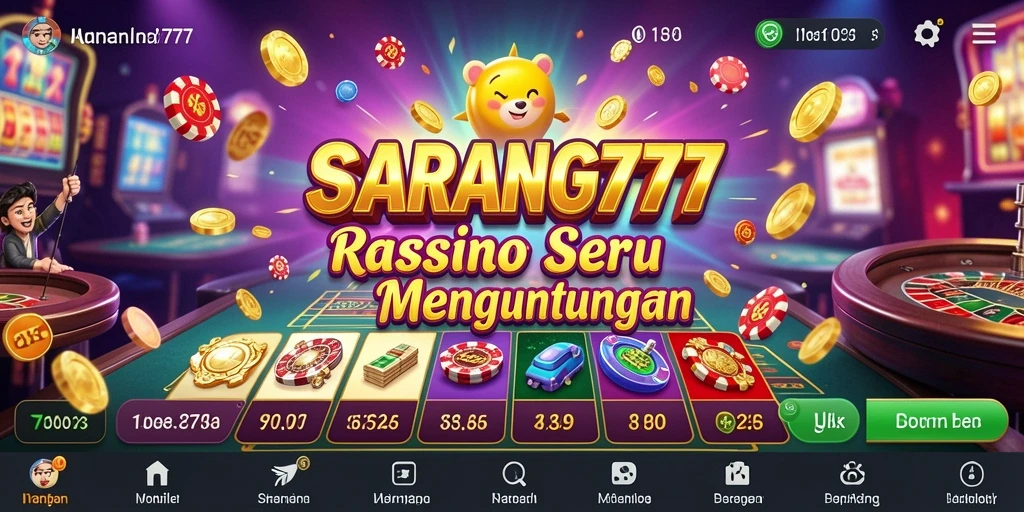 Gameplay seru SARANG777 dengan berbagai pilihan kasino.