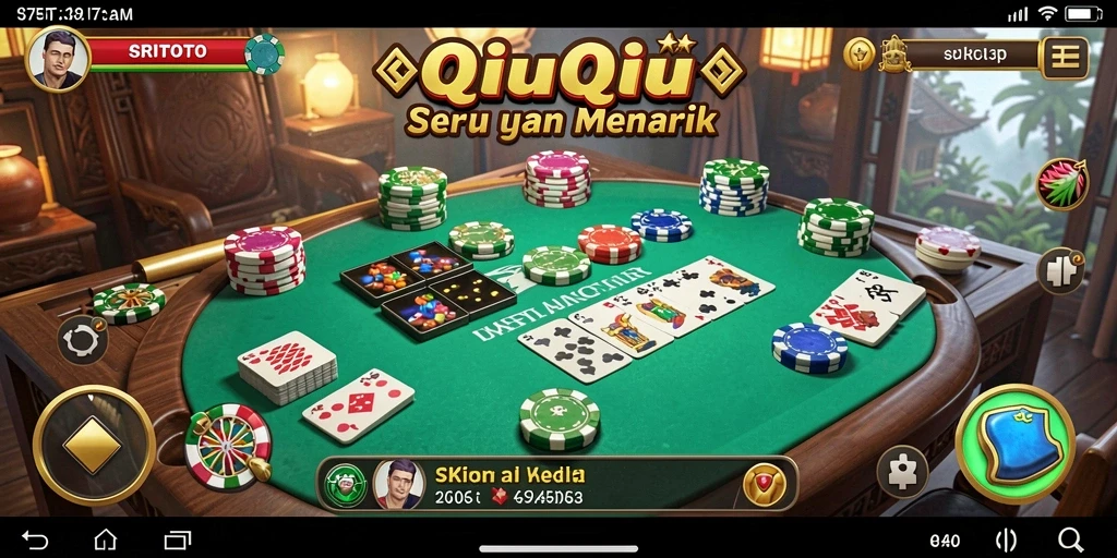 Tampilan utama gameplay QiuQiu yang mendebarkan di SRITOTO.