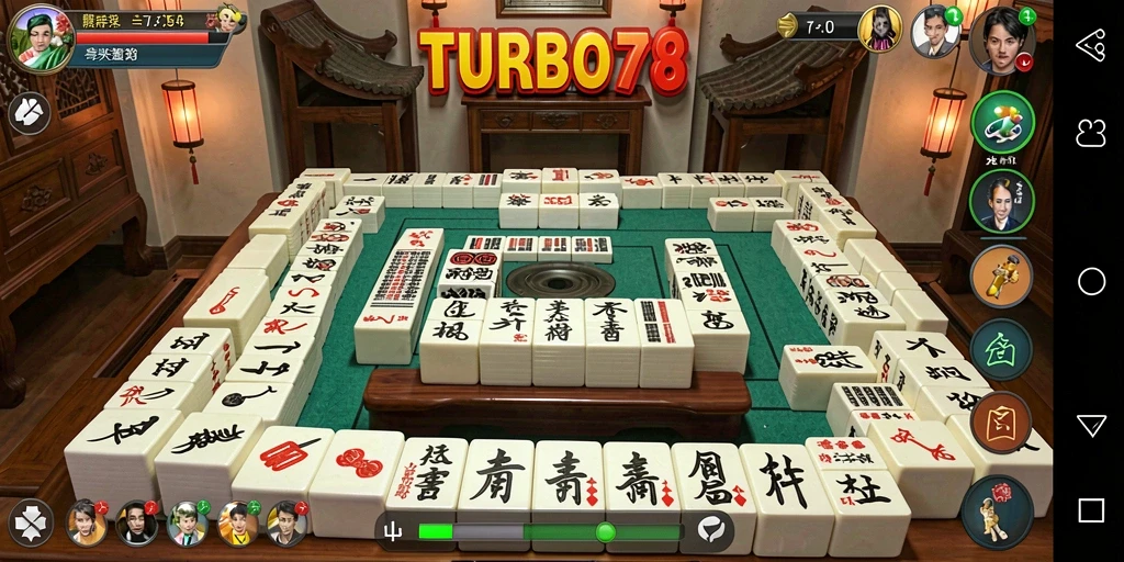Screenshot dari gameplay menarik TURBO78 saat bermain Mahjong.