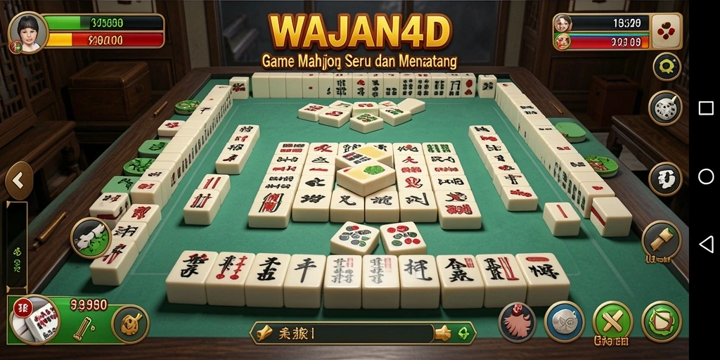 Tampilan gameplay menarik dari WAJAN4D Mahjong.