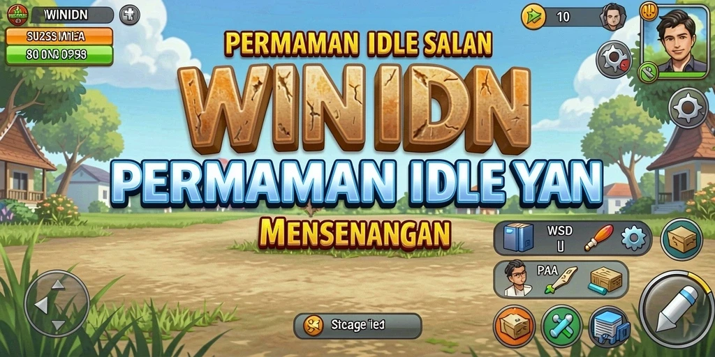 Tampilan menarik dari gameplay Idle WINIDN yang penuh warna.
